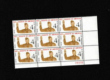 Boy Scouts Of America 1910-1960 4c USPS Stamps Plate Block of 9