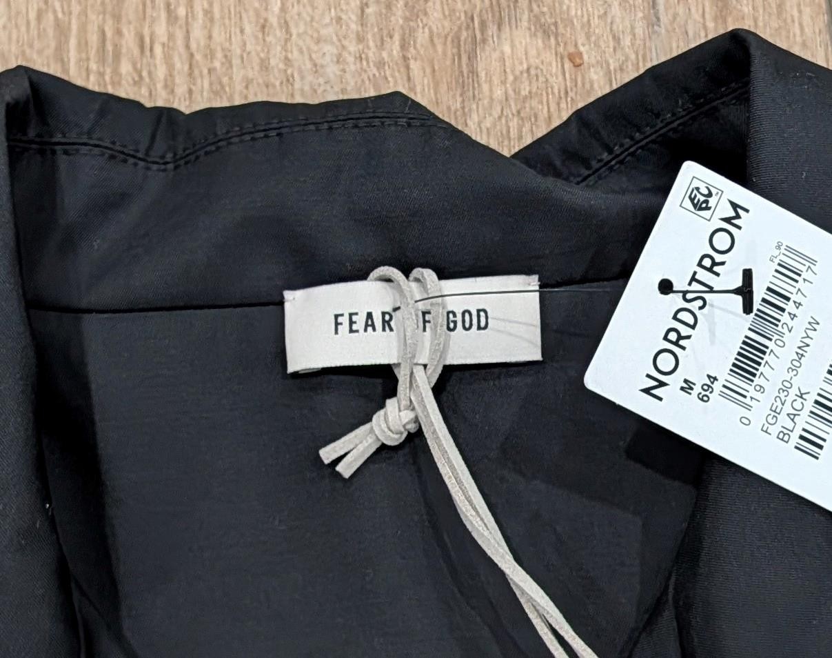 $1995 Mens FEAR OF GOD Nylon/Wool Car Coat Black Medium thumbnail 7