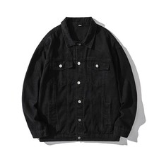 Denim Jacke Herren Casual Fr&uuml;hling Herbst L&auml;ssig Revers Taschen
