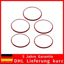 5X F&uuml;r Audi TT TTS TTRS Mk3 8S 2015-2023 Rot L&uuml;ftungsringe Aluminium Zierringe-