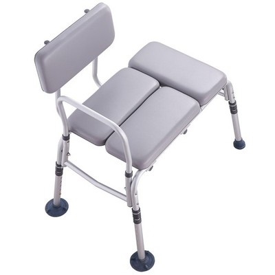 Wide Tub Bench 500lb Stability Padded Top Reversible Backrest Feature