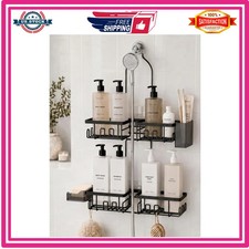 Shower Caddy Hanging for Handheld Showerheads, Rustproof, Black