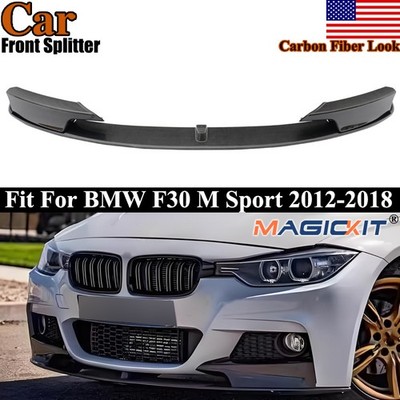 Front Bumper Body Lip Carbon Fiber Style For BMW 3 Series F30 M Sport 2012-2018