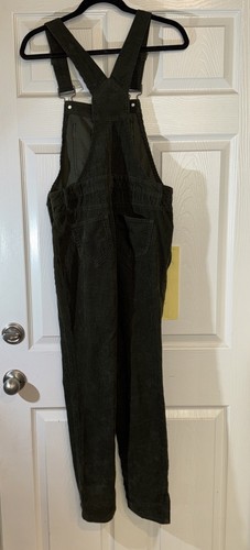 NWT Dark Forest Green, blue spice corduroy overalls Y2K Velour Velvet 90s Army - Picture 6 of 8
