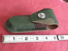 Small STURDY Leather, CAMO Canvas, Pocket Knife Sheath *KNIFE NOT INCLUDED*