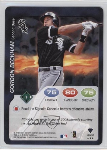 2011 Topps Attax Gordon Beckham #90 0a1 - Bild 1 von 3