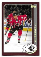 STU BARNES 2002-03 TOPPS GOLD FACT SET CARD NEAR MINT+ CONDITION