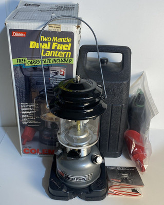 Vintage Coleman Two Mantle Dual Fuel Lantern USA Model 285-746 in Box Case 1992