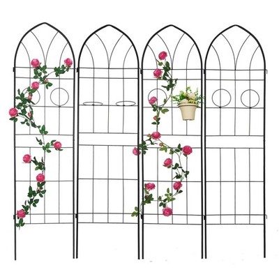 4 Pack Metal Garden Trellis Rustproof Trellis for Climbing Plants Outdoor Flower