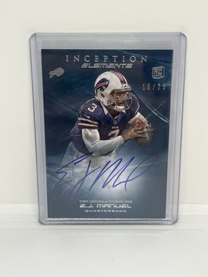 2013 Topps Inception Elements Auto Purple /25 EJ Manuel #IEA-EJM Rookie Auto RC