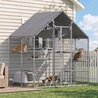 76" H Large Catio Outdoor Cat Enclosure for Multiple Cats
