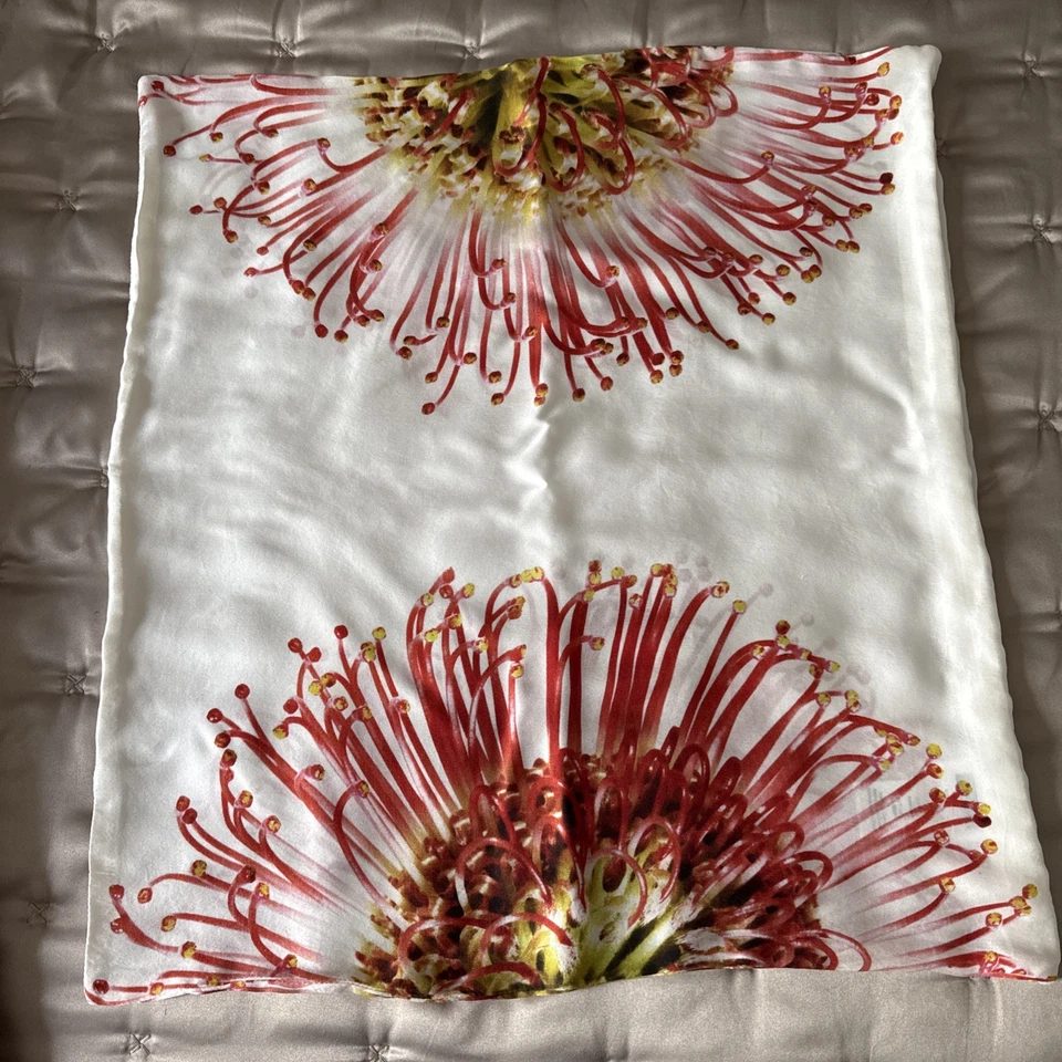 West Elm Clinton Friedman 100% Silk 2x Decorative Cushions + Down inserts 20x20 - Image 2 of 4