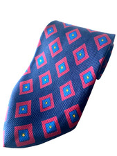 Burberrys Of London Vintage Woven Silk Neck Tie Hand Made In Italy 59 x 3.75