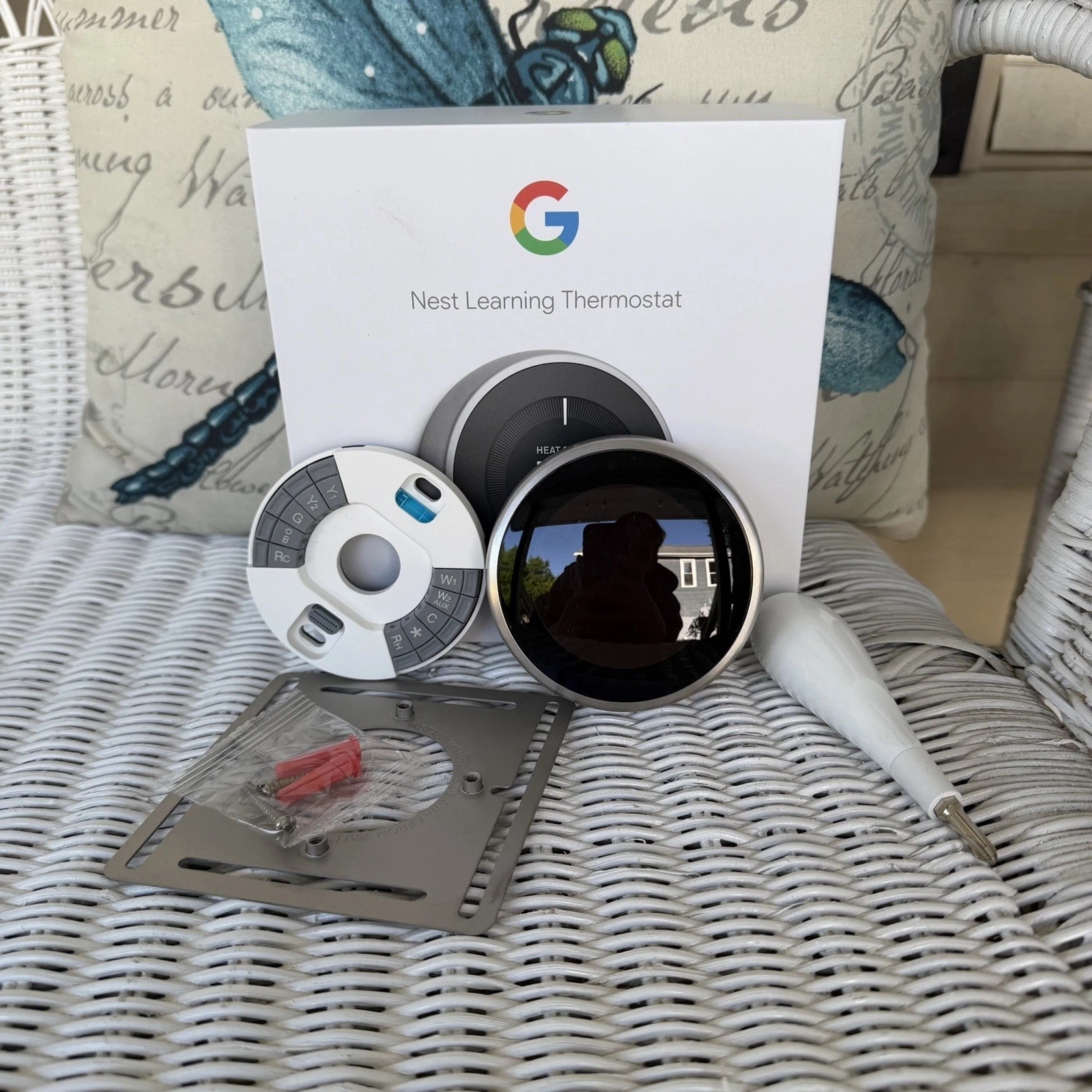 Google Nest 3rd Generation Learning Thermostat T3007ES Stainless Steel