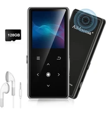 128GB MP3 Player with Bluetooth 5.2, Music Player with Built-in HD Speaker, F...