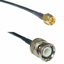 USA-CA RG174 SMA MALE to BNC MALE Coaxial RF Pigtail Cable
