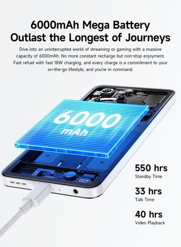 Téléphone Portable Débloqué Android 14 Note 20 Pro 675'' HD+ Grand Ecran 8 Go... - Photo 6/9