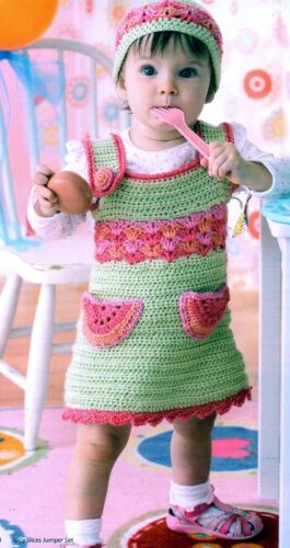 Baby Knitting Crochet Bernat PATTERNS It's a Girl Dresses Cardigans Sweaters - Picture 6 of 8