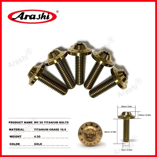For Yamaha WR125 WR250 1998-2001 Arashi Rear Brake Disc Rotor and Bolts Screws - Foto 2 di 7