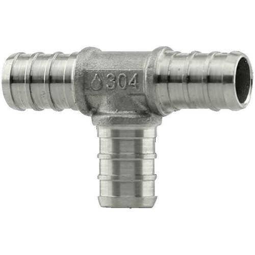 1/2" PEX Tee - Stainless Steel, 20 Pack - Picture 3 of 4
