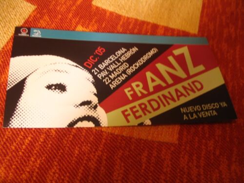 FRANZ FERDINAND ORIGINAL POSTER TOUR 2005 BARCELONA MADRID SPAIN 9X18" - Imagen 1 de 3
