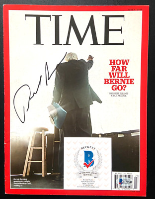 Bernie Sanders Signing Stuff SENATOR BERNIE SANDERS SIGNED FULL TIME MAGAZINE DEMOCRAT 2020 ...