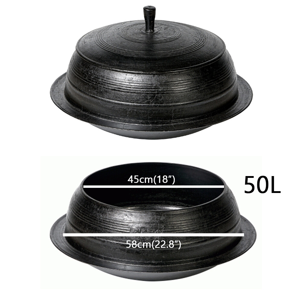 Gamasot Cast Iron Cauldron Pot Traditional Korean Cooking Pot