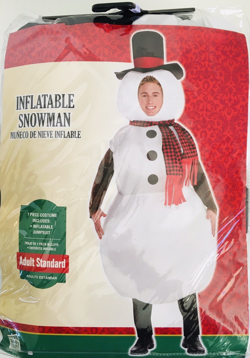 Inflatable Snowman Costume Adult Standard up to Size 42 One Piece