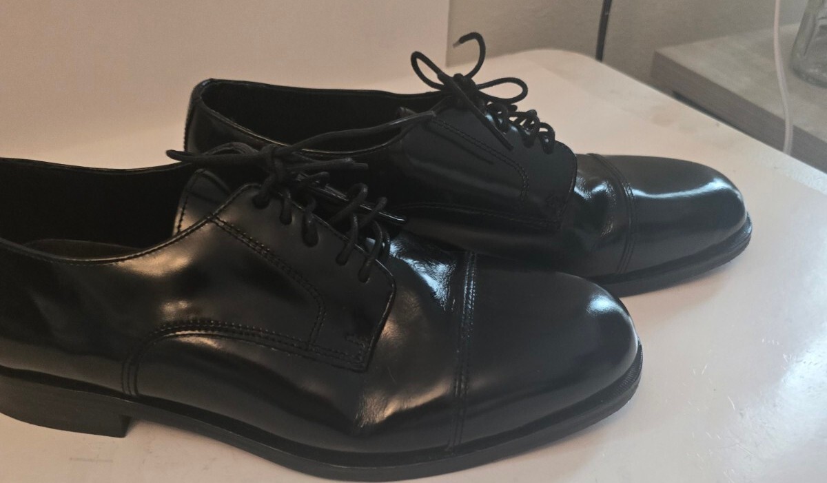 SAOLA Scarpe eleganti Nunn Bush da uomo taglia 9 5 M in pelle nera con lacci Oxford indossate una volta