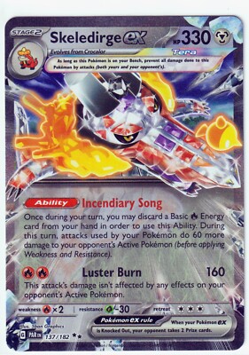 SKELEDIRGE ex 137/182 DOUBLE RARE - PARADOX RIFT- POKEMON- MINT | eBay
