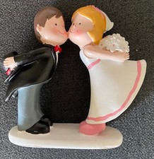 Statuina matrimonio sposo sposa per decorazioni torta tavolo casa evento...