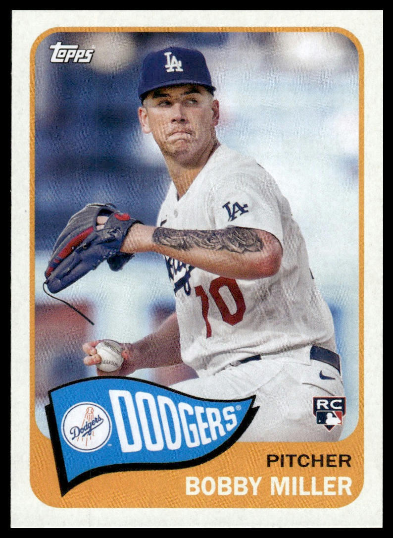 2023 Topps Archives #166 Bobby Miller Los Angeles Dodgers Rookie