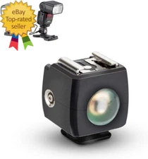 Optical Flash Slave Trigger  Hot Shoe Sync Adapter with PC Socket Optical Sensor
