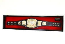 Wrestling Belt Display Case 44" Children Kid Wood WWE Championship Title Cabinet