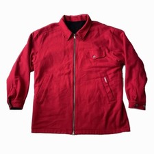 VTG Marlboro Reversible Wool Zip Up Jacket Adult Small - Large Black Red