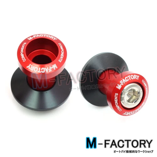 Red Paddock Stand 6mm CNC Swingarm Spools Fit Aprilia TUONO V4R 1000 RSV4