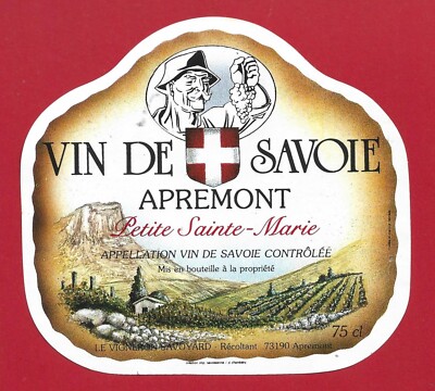 103-38 Weinetikett SAVOIE APREMONT sauber gemacht LE VIGNERON SAVOYARD Apremont