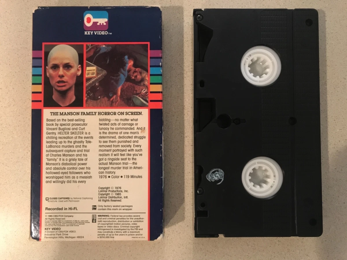 Helter Skelter (VHS, 1985, Key Video) George Di Cenzo, Steve Railsback