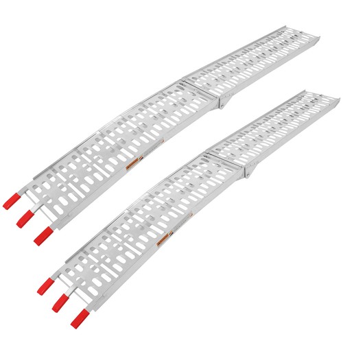 7.5 Ft Aluminum Arched Motorcycle Atv/Utv Truck Lawn Folding Loading Ramps Tool - Picture 6 of 9