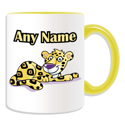 Personalisiertes Geschenk Leopardbecher Geldbox Tasse Tierdesign niedlicher Panthera Pardus