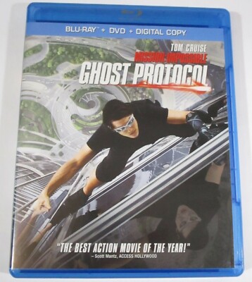Mission Impossible Ghost Protocol 3 Disc Blu-Ray Tom Cruise