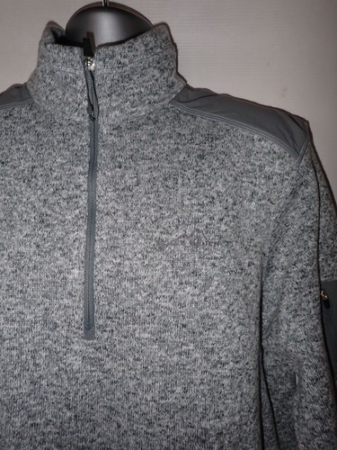 Eddie Bauer 1/4 Zip Fleece Sweater Pullover Sweatshirt Gray Mens L Outdoor - Picture 5 of 9
