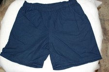 Girls NAVY BLUE WOVEN BERMUDA SHORTS Lt Weight ELAST WAIST Pockets XXL / 18