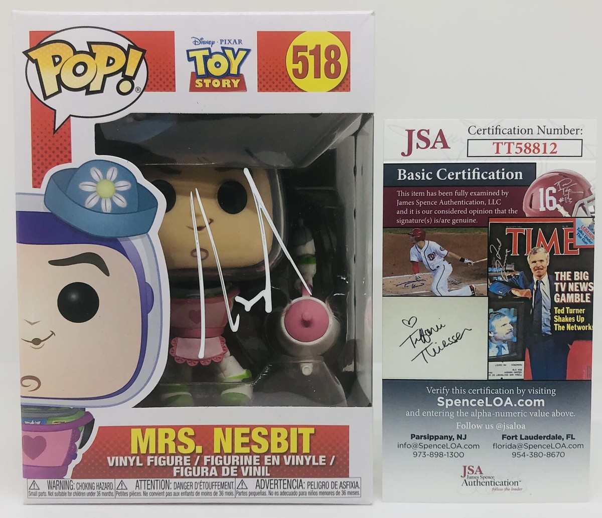 TIM ALLEN SIGNED MRS NESBIT POP FUNKO FIGURE TOY STORY BUZZ