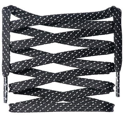 LitLaces - 3M Flat Shoelaces Dotted Reflective for Running Shoes Night Time