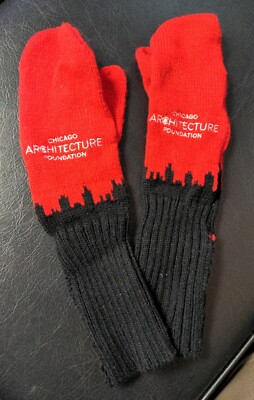 Chicago Architecture Foundation mittens winter gloves center BRAND NEW!