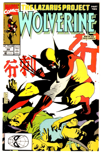 WOLVERINE #28 NM- Lazarus Project - Part 2 High Grade 1990 Marvel B. Kitson Art! - Picture 1 of 1