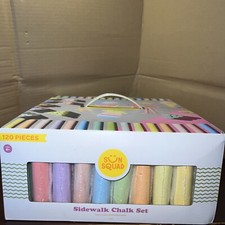 Sun Squad Sidewalk Chalk Set 120 Pieces Multicolor Washable