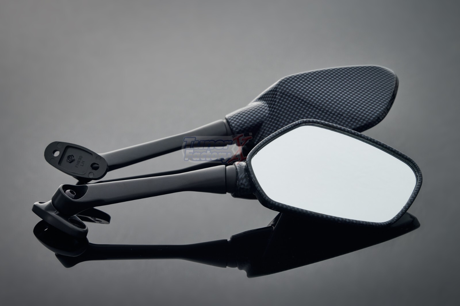 L+R FIT Honda Mirrors PAIR CBR650R 2019-2022 CBR650F (2014-2018) Carbon eMark on