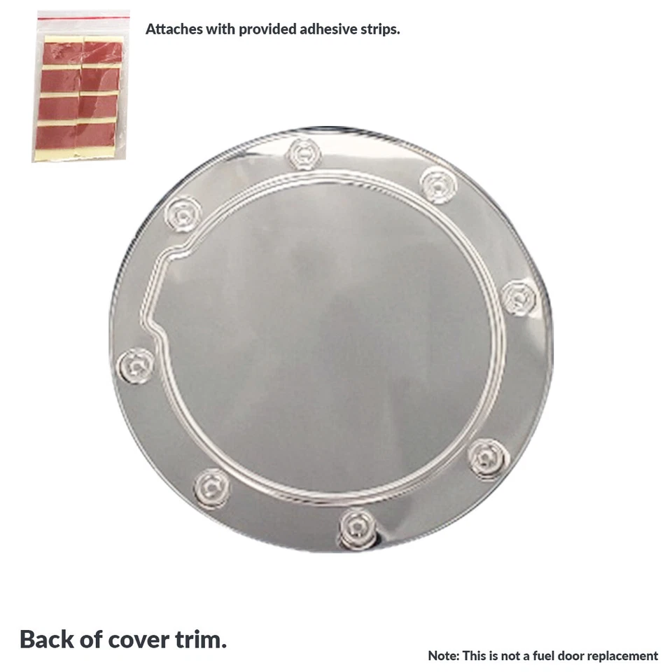 Para Dodge Ram 2009-2010 Acero Inoxidable Pulido Gas Combustible Puerta Cubierta Bisel Borde Foto 4 de 4